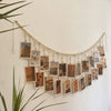 1pc Bohemian-Style Collage Photo Frame Set With Display Shelf, 22 Clips And Floral Garland, For Dorm, Classroom, Bedroom Decoration Gifts Birthday Graduation