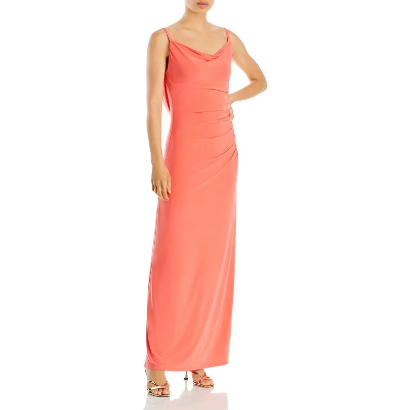 Knit DressAqua Womens Open Back Long Evening Dress