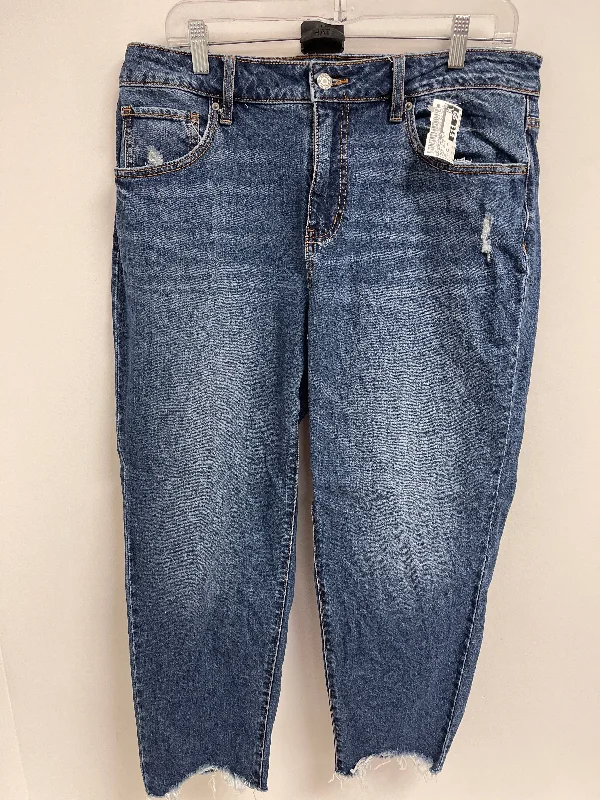 women's denim jeans for apple-shaped bodiesJeans Straight By Time And Tru In Blue Denim, Size: 14