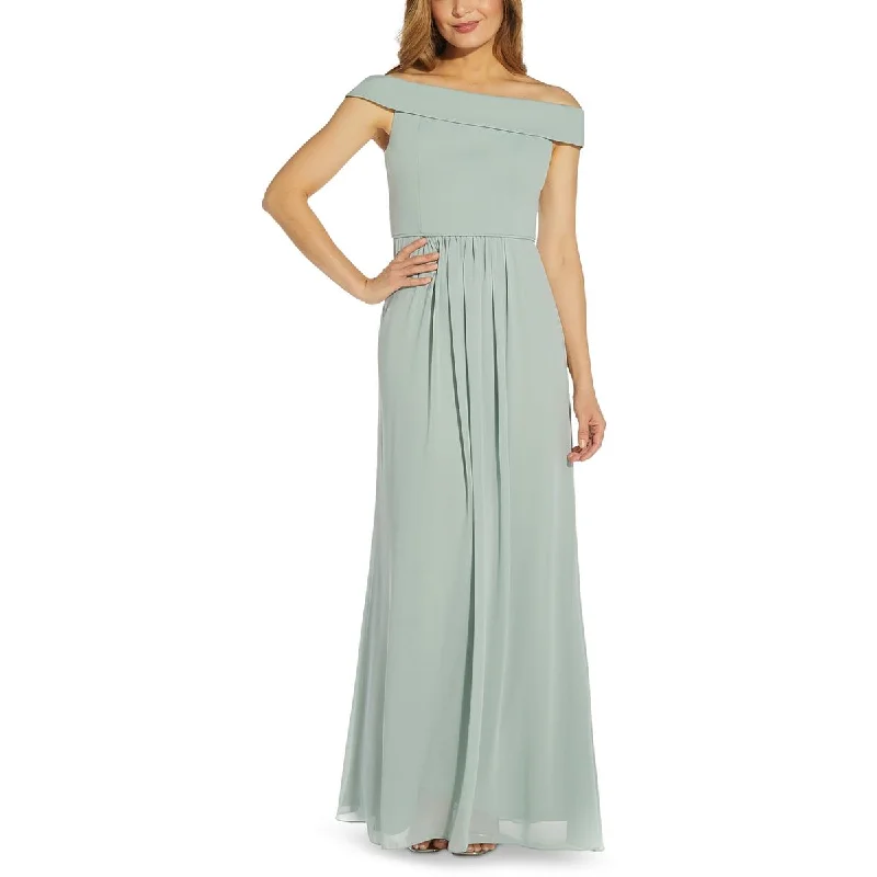 women's business casual dressesAdrianna Papell Womens Pleated Tea Length Evening Dress