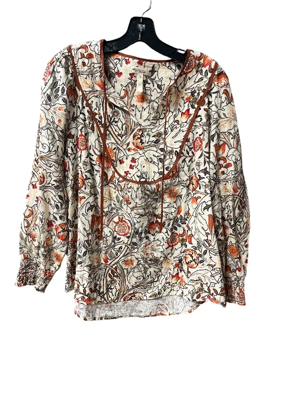 luxury women's topsTop Long Sleeve By Matilda Jane In Floral Print, Size: M