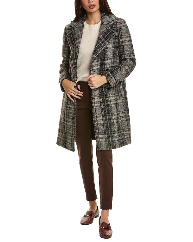 women's coats made in ethical factoriesElie Tahari Double-Breasted Coat