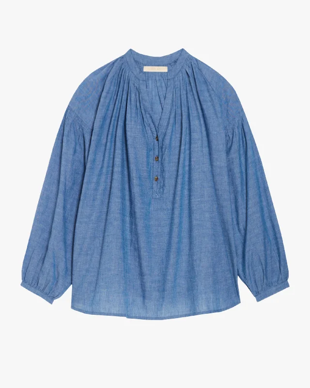 women's tops for those who want to create outfits that reflect their personal style and sense of fashionNipoa Chambray Blouse