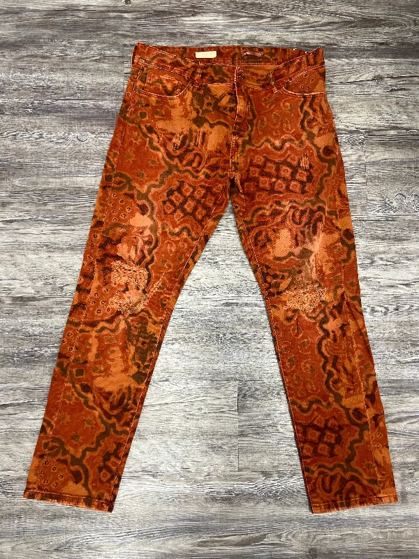 women's denim jeans for a casual FridayJeans Straight By Pilcro In Orange Denim, Size: 8