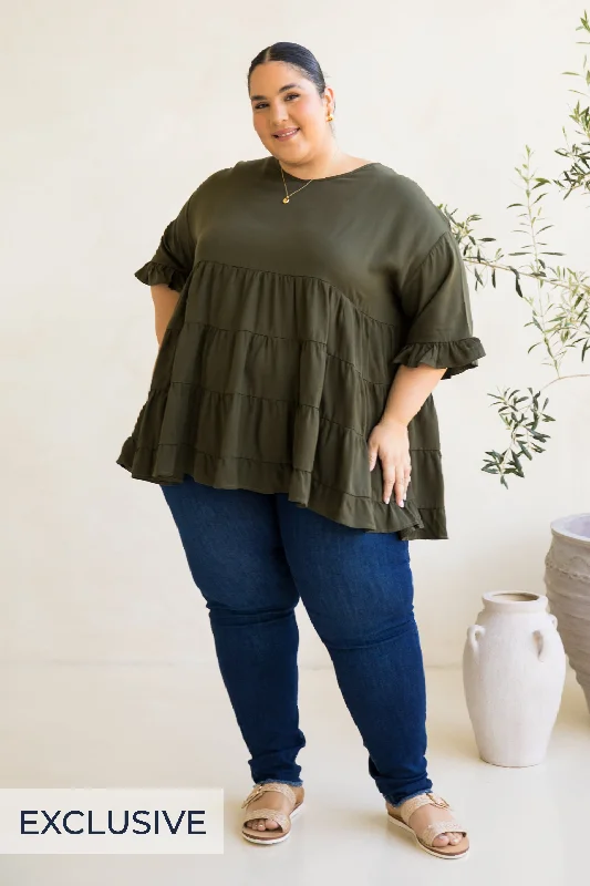 women's tops for those who want to invest in timeless piecesSofia Top | Moss Green