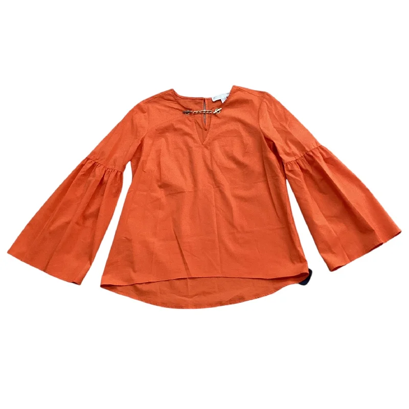 women's tops that offer a perfect blend of style, comfort, and affordabilityTop Long Sleeve By Michael By Michael Kors In Orange, Size: S