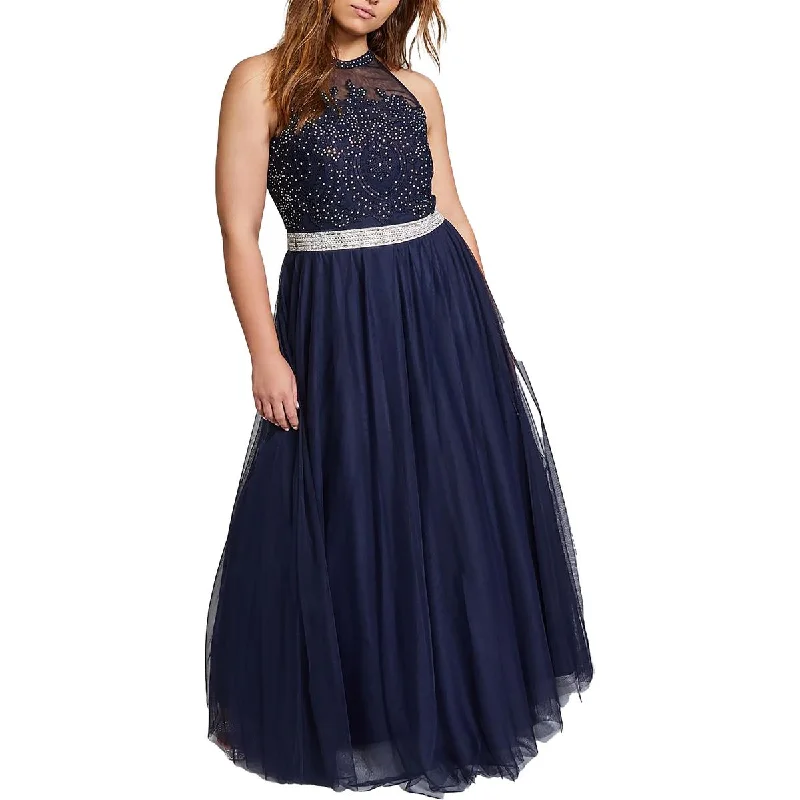 Denim DressCity Studios Womens Plus Juniors Embellished Evening Dress