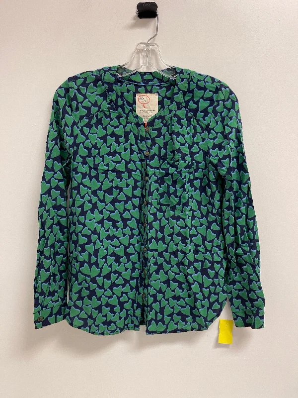 cozy women's tops for fall and winterTop Long Sleeve By Anthropologie In Blue & Green, Size: Xs