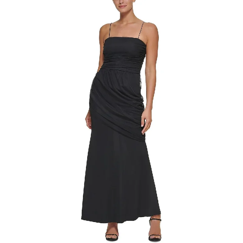 women's luxury dressesDKNY Womens Ruched Chiffon Evening Dress