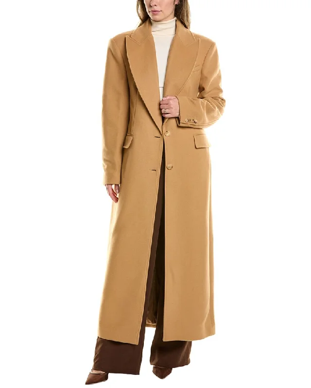 women's coats with floral printsMichael Kors Chesterfield Wool Coat