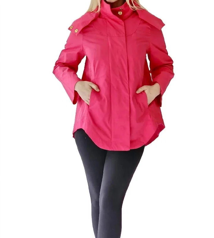 women's coats for those who value both style and comfortSavina Rain Jacket In Pink