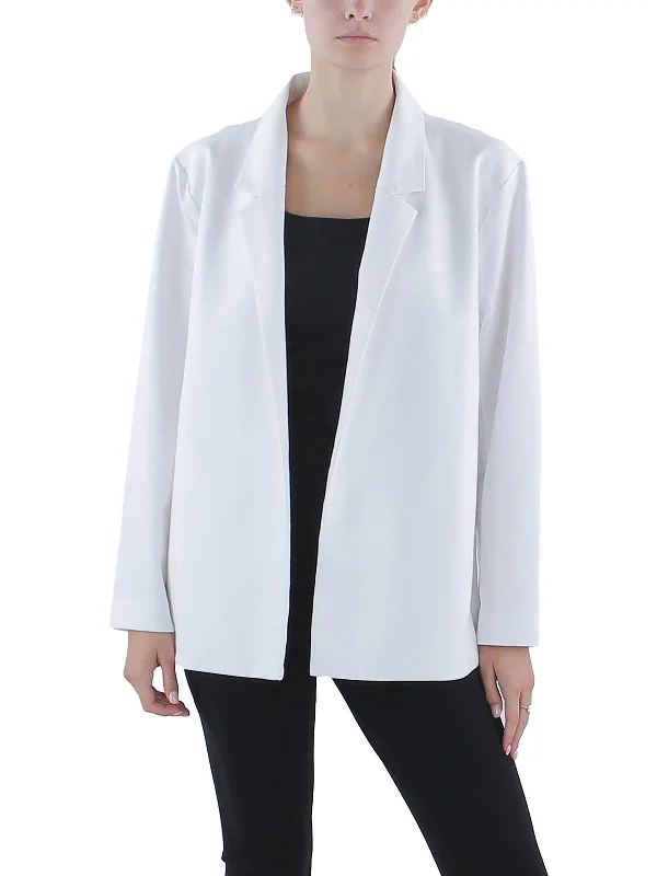 Womens Knit Ponte Open-Front Blazer