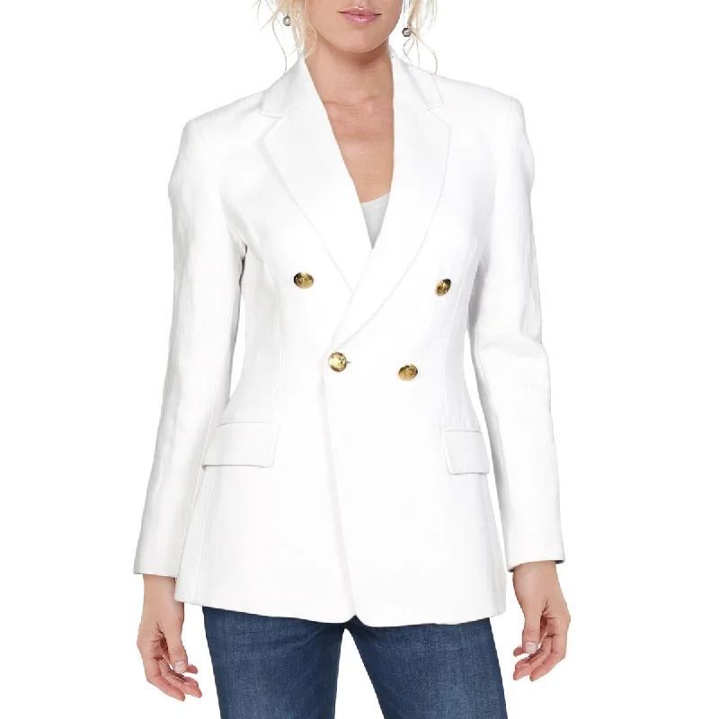 Sedgwick Womens Linen Blend Double-Breasted Jacket