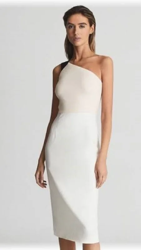 Plus-Size DressRIANA COLORBLOCK BODYCON WHITE/NUDE