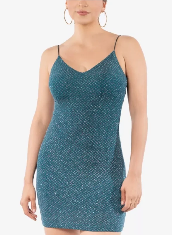 Crepe Dress9 - b darlin green sparkle bodycon dress