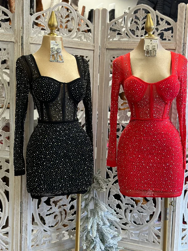 Ball Gown DressRhinestone Mini Dress