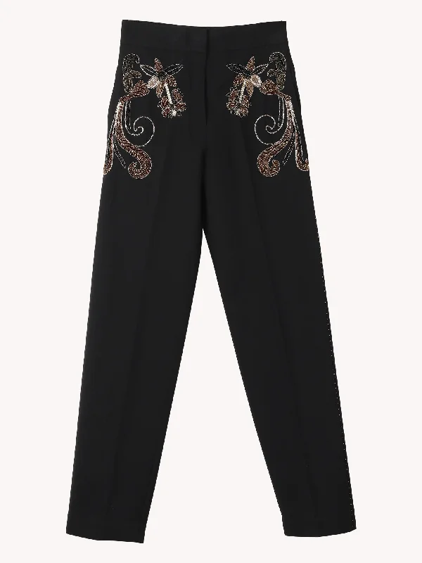 women's luxury pantsFRANGIPANE GARDENS TWILL PANTS