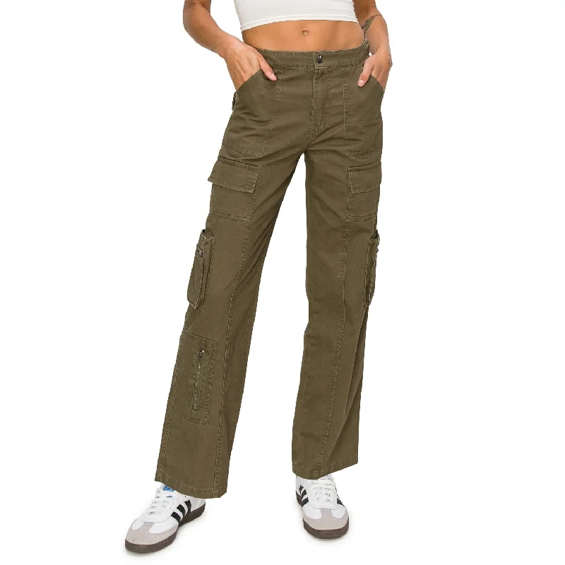 women's reversible pantsStraight Leg Cargo Pants - Olive