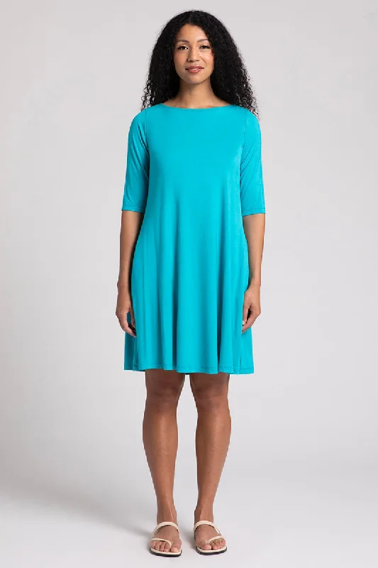 women's bridesmaid dressesBamboo Nu Trapeze Dress | Turquoise