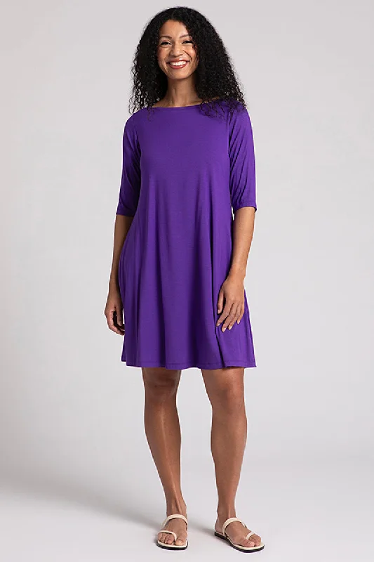 women's lightweight dressesBamboo Nu Trapeze Dress | Violet