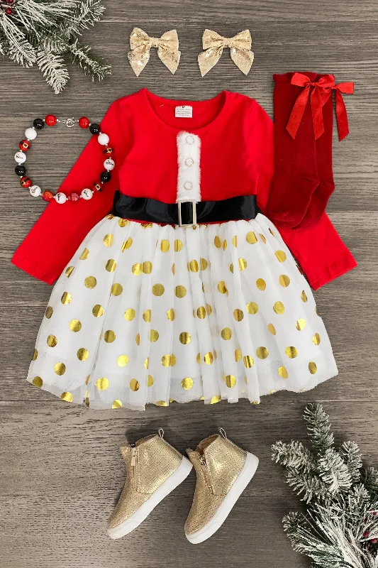 women's custom dressesRed & White Polka Dot Tutu Dress