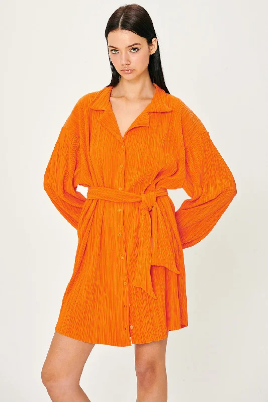 women's spaghetti strap dressesSandra Plisse Shirt Dress