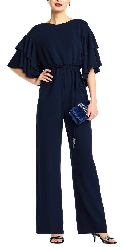 women's wide-leg jumpsuitsAdrianna Papell AP1E203073 Scoop Neck Jumpsuit