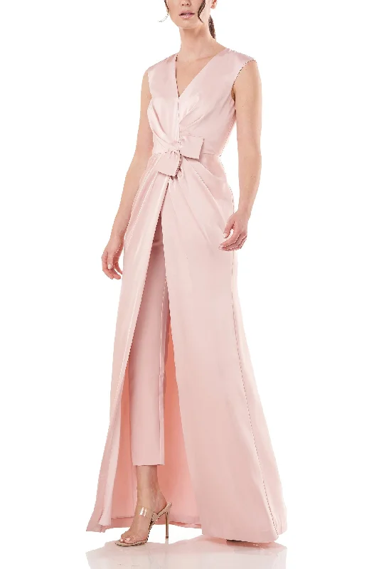 women's jumpsuits for machine-washable fabricsKay Unger 5545927 Soft Blush 2 Long Sleeveless Formal Jumpsuit