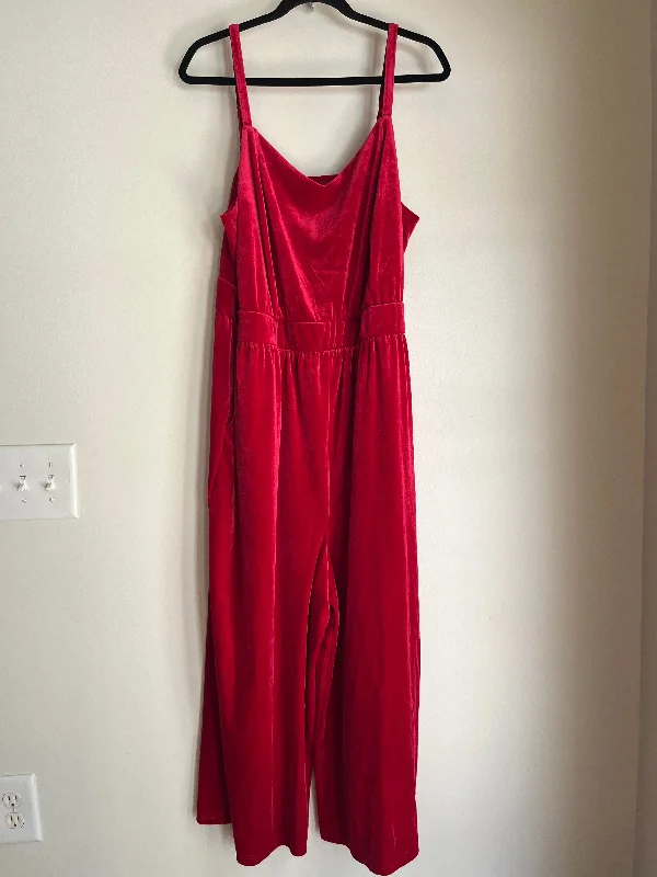 women's jumpsuits for date nightsJumpsuit By Torrid In Red, Size: 2x