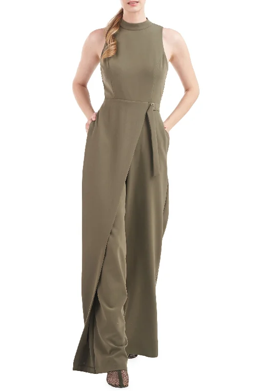 women's jumpsuits with high necksKay Unger 5648558 Long Sleeveless Formal Jumpsuit