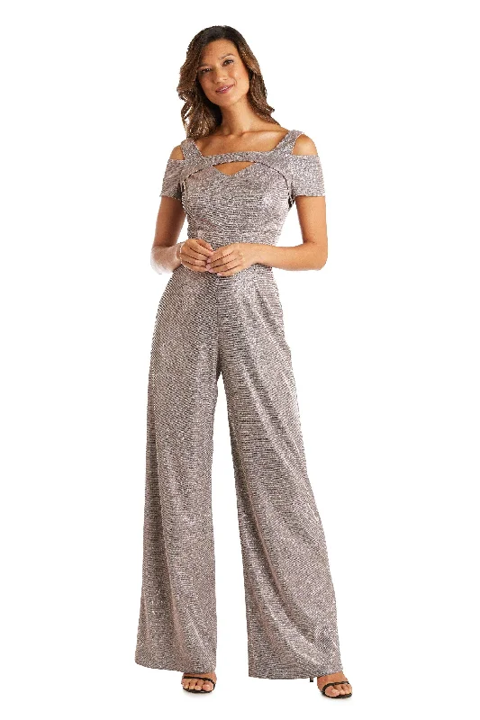 women's jumpsuits with self-ties at the waistNightway Off Shoulder Jumpsuit Formal 21959