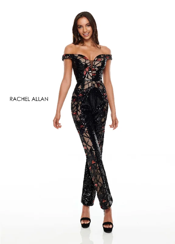 women's jumpsuits made of velvetRachel Allan Off Shoulder Jumpsuit Prom