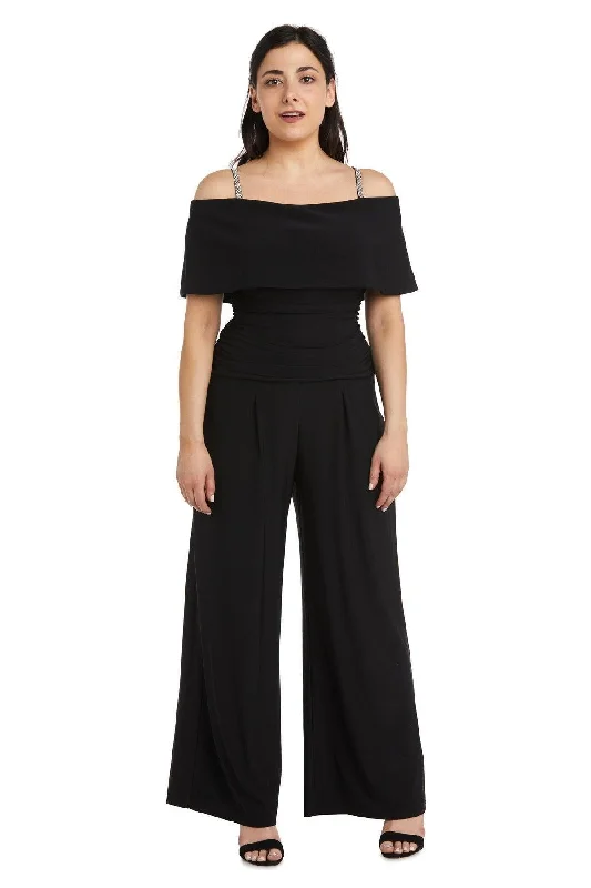 women's jumpsuits with zippersR&M Richards 5982P Petite Off Shoulder Jumpsuit Sale