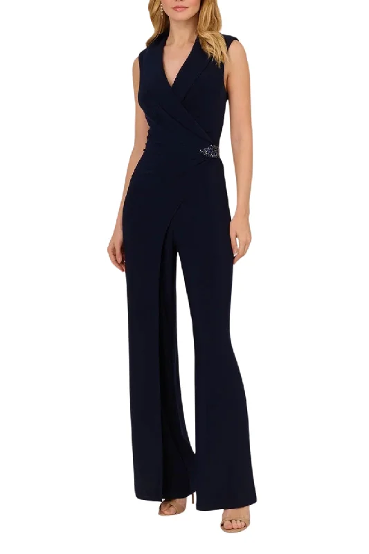 women's jumpsuits with belt loopsAdrianna Papell AP1D105272 Long Formal Jumpsuit