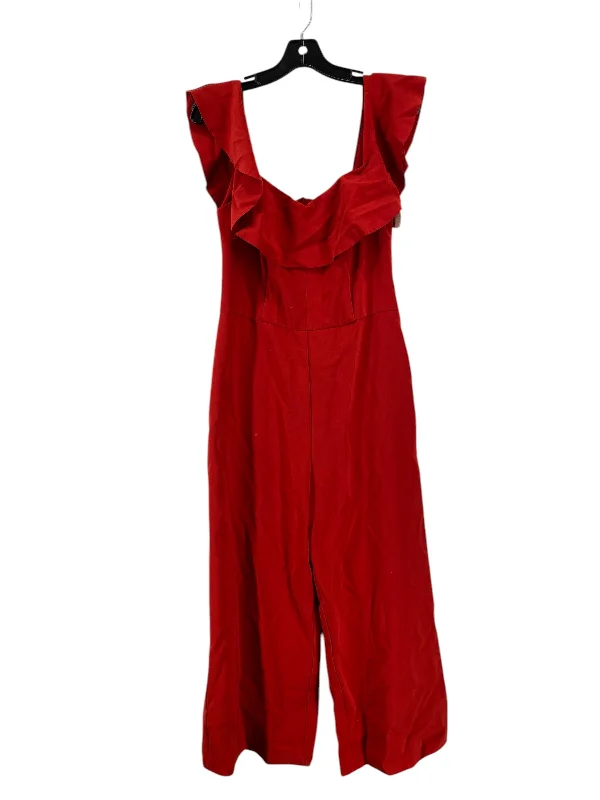 women's jumpsuits with metallic finishesJumpsuit By H&m In Red, Size: 14