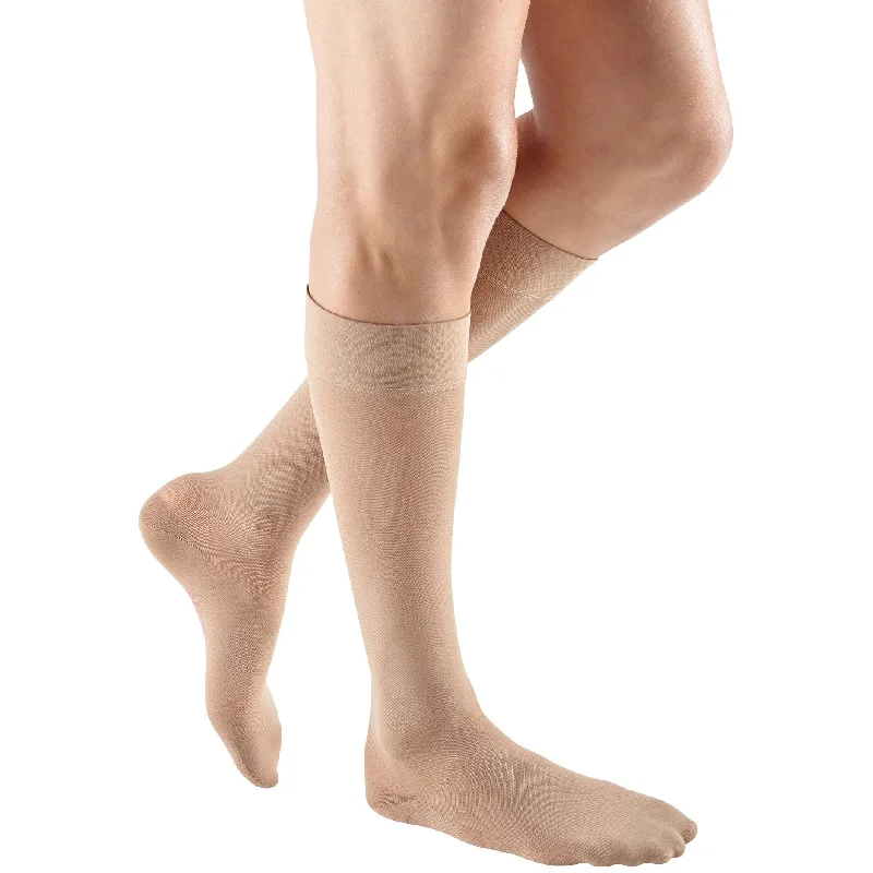 Silk Stockings for All SeasonsMediven Plus Knee High 30-40 mmHg w/ Silicone Beaded Top Band