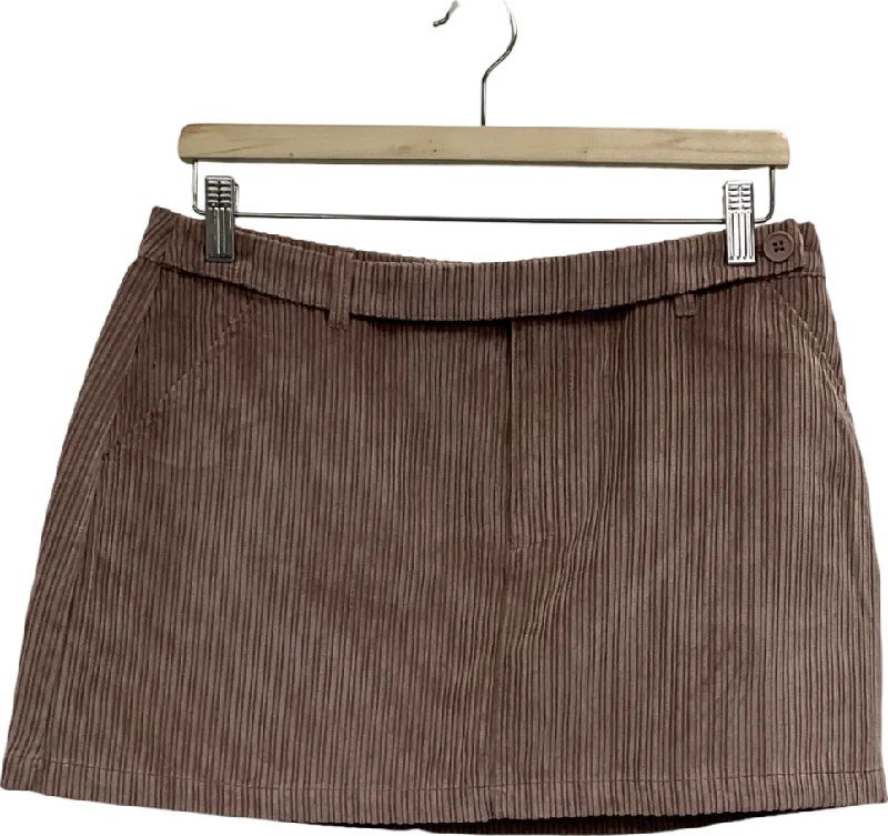 women's high-slit skirtsASOS Brown Belted Micro Mini Skirt UK 10