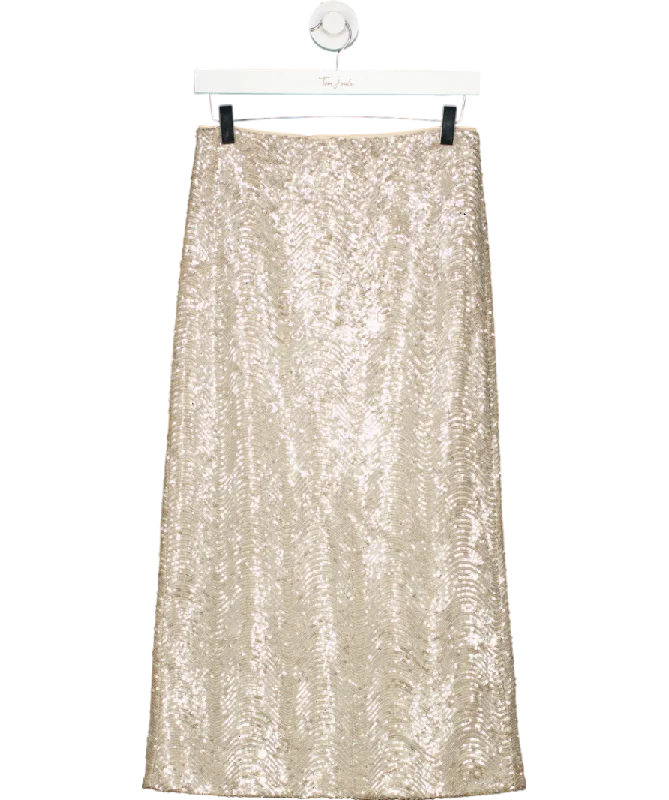 women's silk skirtsHobbs Metallic Marlowe Sequin Skirt UK 6