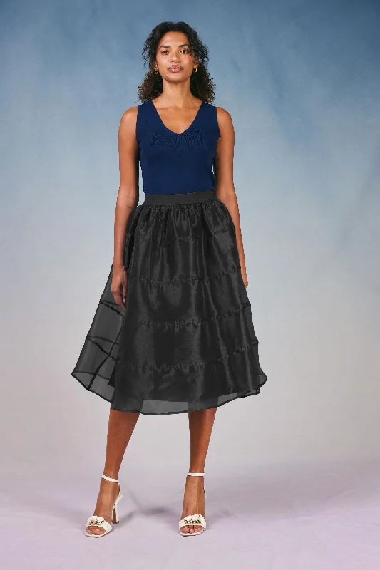 women's low-rise skirtsLined Organza Skirt