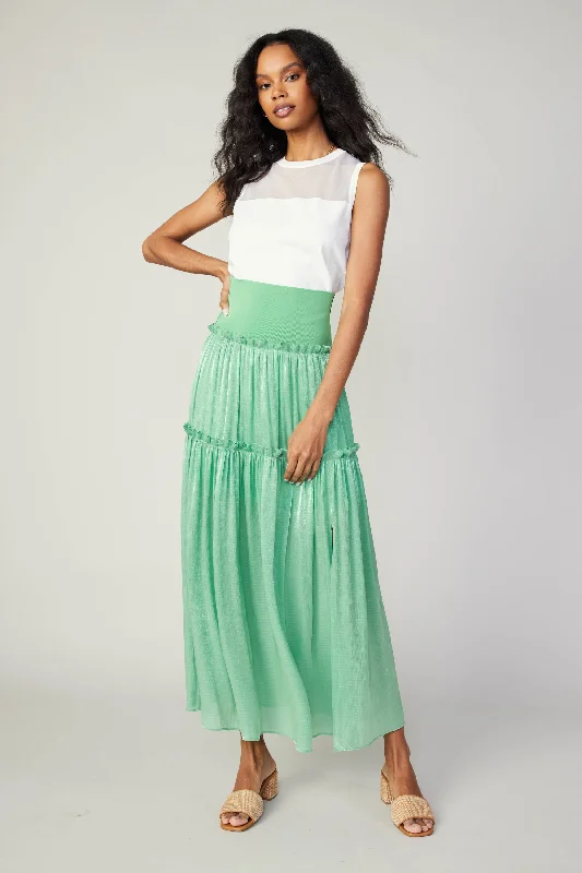 women's chiffon skirtsSatin Weave Maxi Skirt