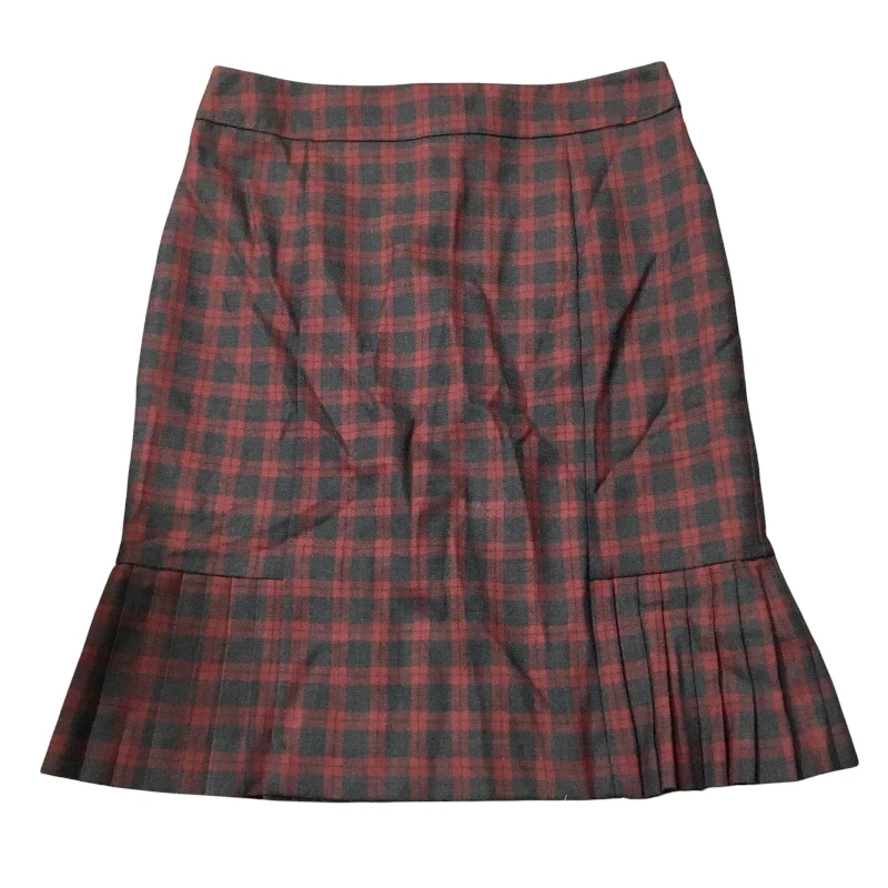 women's velvet skirtsSkirt Midi By Brooks Brothers In Plaid Pattern, Size: 8