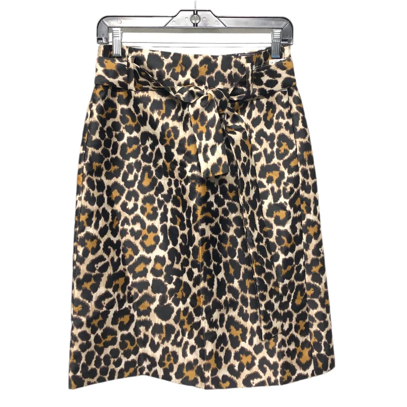 women's retro denim skirtsSkirt Mini & Short By J. Crew In Leopard Print, Size: 0