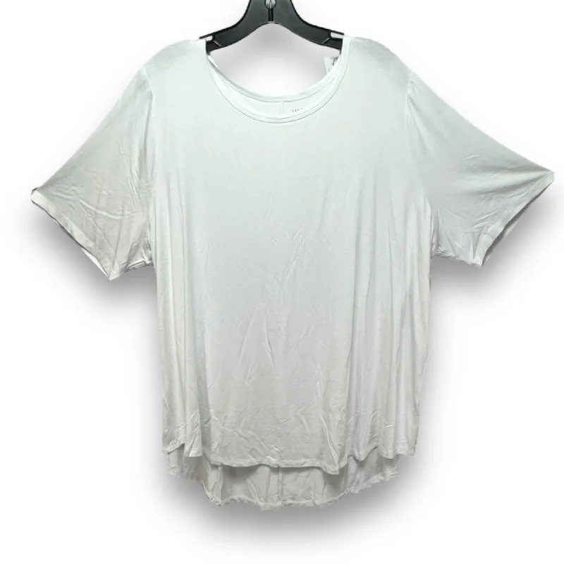 women's tops with cinched waistsTop Short Sleeve Basic By Lane Bryant In White, Size: 22