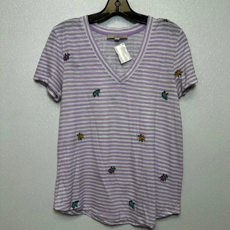 chic women's tops for everyday wearTop Short Sleeve Basic By Loft O In Striped, Size: Xs