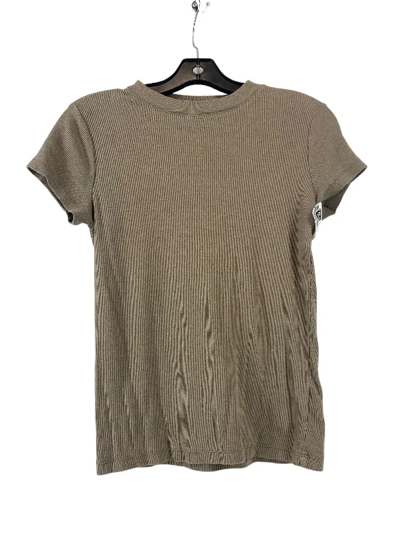 women's tops for vintage fashion enthusiastsTop Short Sleeve By A New Day In Brown, Size: S