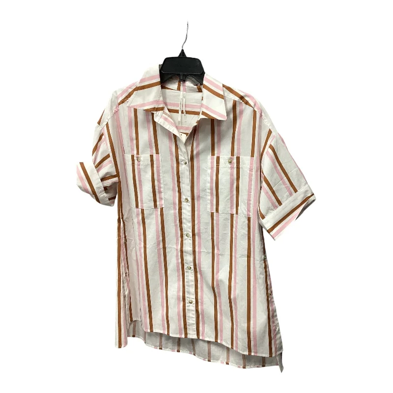 women's tops for boho-chic stylesTop Short Sleeve By Anthropologie In Striped Pattern, Size: Xxs