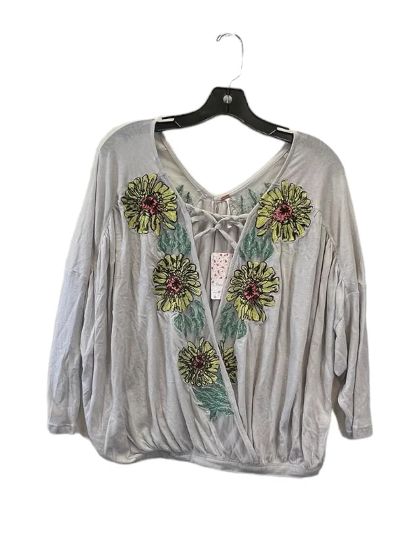 women's tops for relaxed weekendsTop Short Sleeve By Free People In Floral Print, Size: S