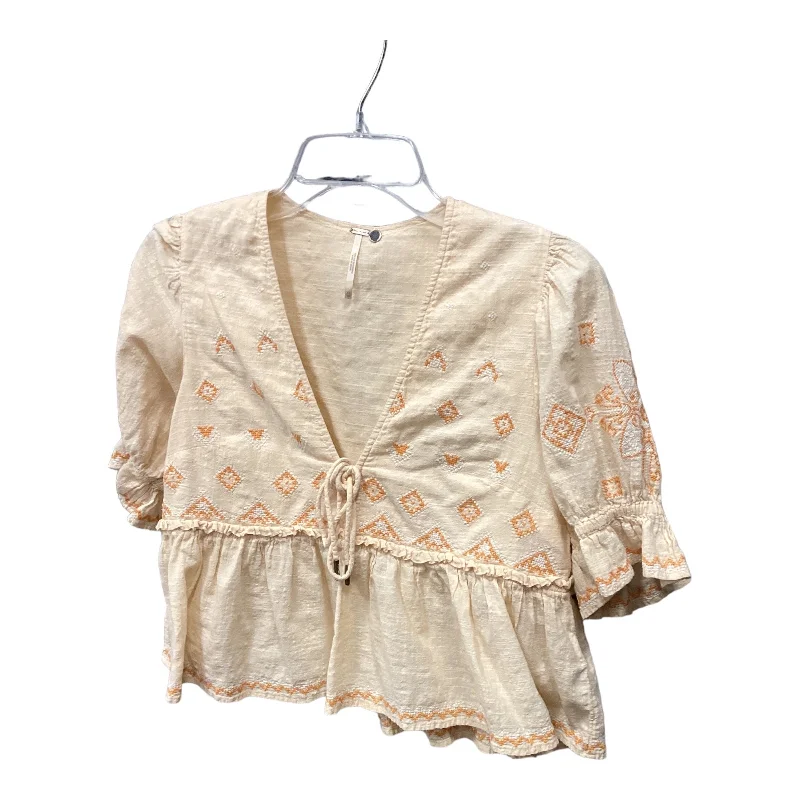 women's tops for those who believe in expressing their individuality through fashionTop Short Sleeve By Free People In Peach, Size: Xs