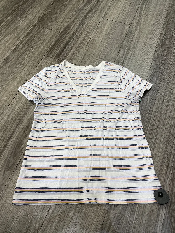 women's tops for picnics in the parkTop Short Sleeve By Gap In Striped Pattern, Size: L