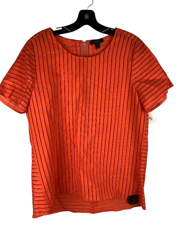 cropped women's topsTop Short Sleeve By J. Crew In Orange, Size: 10